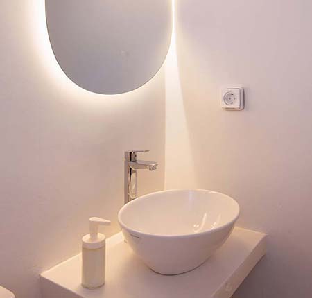 Modern bathroom of Seralia seaside house